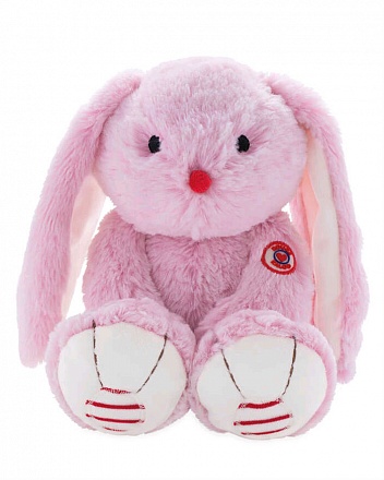 Мягкая игрушка из серии Руж - Заяц средний розовый, 31 см. 